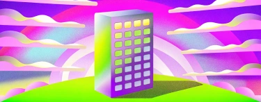 Dinero MX 41 un edificio con una calculadora flotando a un lad 1