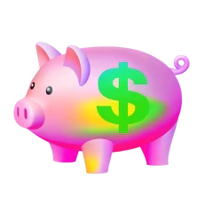 Dinero MX 49 una ilustracion de una alcancia en forma de chanch